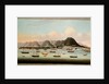 A View of Victoria, Hong Kong, with the Hulk H.M.S Princess Charlotte and American, British and French Shipping, c.1862 by School Chinese