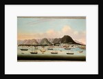 A View of Victoria, Hong Kong, with the Hulk H.M.S Princess Charlotte and American, British and French Shipping, c.1862 by School Chinese