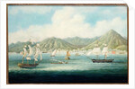 A View of Victoria, Hong Kong with British Ships and other Vessels, c.1850 by School Chinese