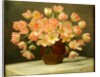 Tulips in a Vase on a Draped Table, 1915 by Peter Johan Schou