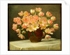 Tulips in a Vase on a Draped Table, 1915 by Peter Johan Schou