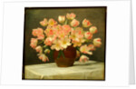 Tulips in a Vase on a Draped Table, 1915 by Peter Johan Schou