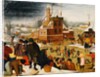 Townsfolk Skating on a Castle Moat by Pieter the Younger Brueghel