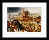 Townsfolk Skating on a Castle Moat by Pieter the Younger Brueghel