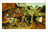 Peasants at a Roadside Inn, 17th century by P. the Younger Brueghel