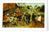 Peasants at a Roadside Inn, 17th century by P. the Younger Brueghel