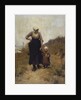 Mother and Child on a Path by the Sea by Bernardus Johannes Blommers or Bloomers
