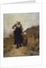 Mother and Child on a Path by the Sea by Bernardus Johannes Blommers or Bloomers