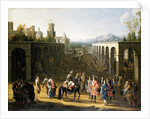 The reception of Francois Pidou de Saint Olon, Ambassador of King Louis XIV of France, by Sultan Moulay Ismael of Morocco on 19 June 1693 by Pierre-Denis Martin