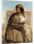 A Shepherd Boy standing before the Parthenon by Elisabeth Maria Anna Jerichau-Baumann