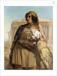 A Shepherd Boy standing before the Parthenon by Elisabeth Maria Anna Jerichau-Baumann