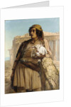 A Shepherd Boy standing before the Parthenon by Elisabeth Maria Anna Jerichau-Baumann