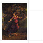 A woman fleeing on a wooded path, c.1520s by Dosso Dossi