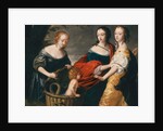 Allegorical portrait of three ladies and a child as The Finding of Erichthonius by Princess Louise Hollandine of the Rhine