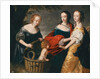 Allegorical portrait of three ladies and a child as The Finding of Erichthonius by Princess Louise Hollandine of the Rhine