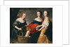 Allegorical portrait of three ladies and a child as The Finding of Erichthonius by Princess Louise Hollandine of the Rhine