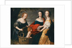 Allegorical portrait of three ladies and a child as The Finding of Erichthonius by Princess Louise Hollandine of the Rhine