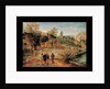 A village landscape with farmers conversing in the foreground, 1634 by Pieter the Younger Brueghel