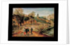 A village landscape with farmers conversing in the foreground, 1634 by Pieter the Younger Brueghel
