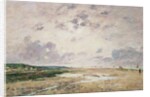 The Beach at Low Tide, Deauville by Eugene Louis Boudin