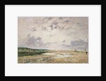 The Beach at Low Tide, Deauville by Eugene Louis Boudin