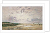The Beach at Low Tide, Deauville by Eugene Louis Boudin