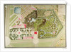 Plan des jardins français et champêtre du Petit-Trianon avec les masses du bâtiment by Richard Mique