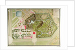 Plan des jardins français et champêtre du Petit-Trianon avec les masses du bâtiment by Richard Mique