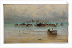 Loading Fish at Low Tide, St. Ives by William Banks Fortescue