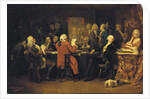 Voltaire at the reading room at Procope by Claude Jacquand