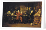 Voltaire at the reading room at Procope by Claude Jacquand