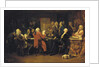 Voltaire at the reading room at Procope by Claude Jacquand