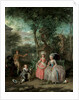 A group portrait of a family in an ornamental garden, 1791 by Nicolaas or Nicolaes Muys