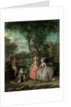 A group portrait of a family in an ornamental garden, 1791 by Nicolaas or Nicolaes Muys