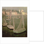 Brittany Port by Moonlight by Henri Eugene Augustin Le Sidaner