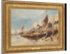 Fishing boats on the beach, Brittany by Eugene Deshayes