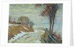 Road through a snowy landscape by Hal Robinson