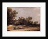 Peasants resting on a track by a farm - a fragment by Jan Josephsz van Goyen
