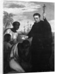 A Jesuit Missionary, perhaps Manuel de Nobrega or Peter Claver, Baptizing Blacks by Spanish School