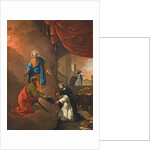 The Vision of Saint Dominic, with Saint Dominic blessing two missionary friars beyond by Thomas Wyck