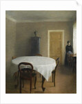 Interior, the Dining Room in Hammershøi's Childhood Home, Frederiksberg Allé, 1891 by Vilhelm Hammershoi
