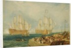 Plymouth Harbour: Towing in French Prizes by Joseph Mallord William Turner