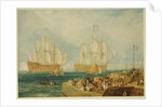Plymouth Harbour: Towing in French Prizes by Joseph Mallord William Turner