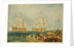 Plymouth Harbour: Towing in French Prizes by Joseph Mallord William Turner