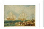 Plymouth Harbour: Towing in French Prizes by Joseph Mallord William Turner