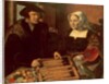Portrait of a Husband and Wife Playing Tric-Trac by Jan Sanders van Hemessen