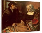 Portrait of a Husband and Wife Playing Tric-Trac by Jan Sanders van Hemessen