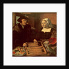 Portrait of a Husband and Wife Playing Tric-Trac by Jan Sanders van Hemessen