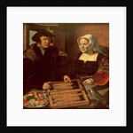 Portrait of a Husband and Wife Playing Tric-Trac by Jan Sanders van Hemessen
