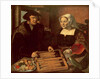 Portrait of a Husband and Wife Playing Tric-Trac by Jan Sanders van Hemessen